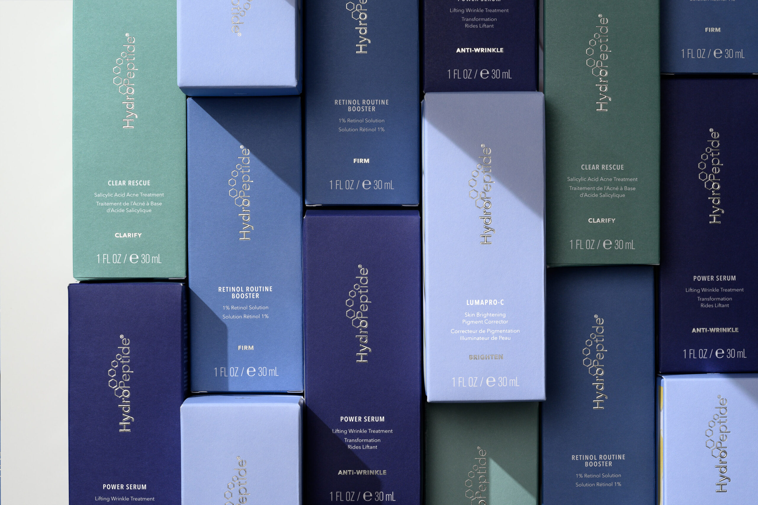 HydroPeptide assortiment verpakkingen