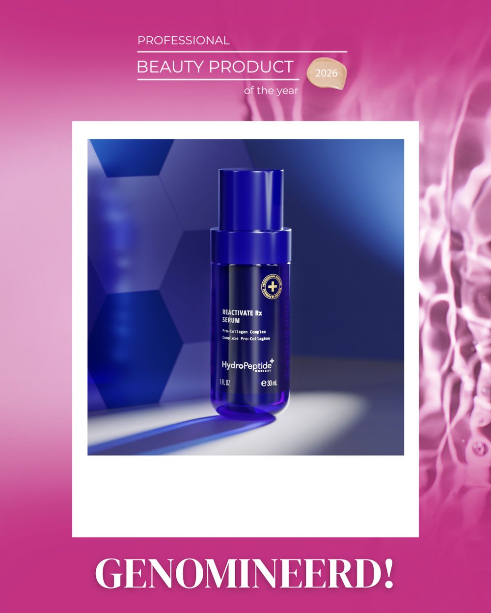 HydroPeptide Reactivate RX Serum, genomineerd voor Professional Beauty Product of the Year
